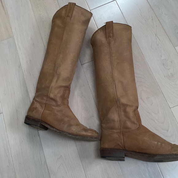 Frey brown soft leather boots 8 - Picture 7 of 9